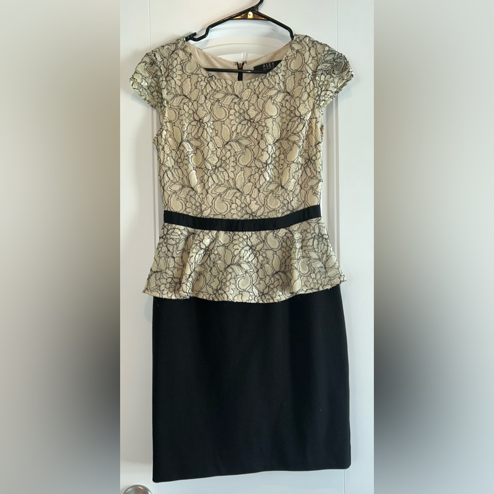 Alex Marie Peplum Lace Dress